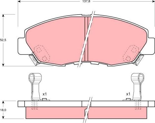 TRW GDB894 - Kit de plaquettes de frein, frein à disque cwaw.fr