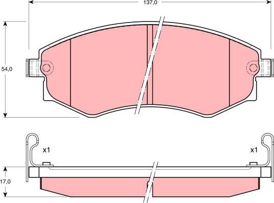 TRW GDB895 - Kit de plaquettes de frein, frein à disque cwaw.fr