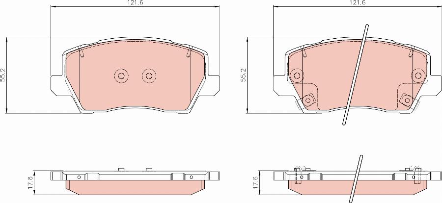 TRW GDB8969AT - Kit de plaquettes de frein, frein à disque cwaw.fr