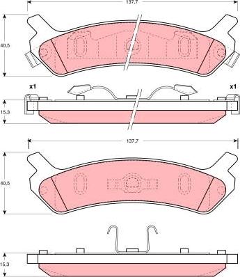 TRW GDB896 - Kit de plaquettes de frein, frein à disque cwaw.fr