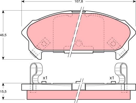 TRW GDB890 - Kit de plaquettes de frein, frein à disque cwaw.fr