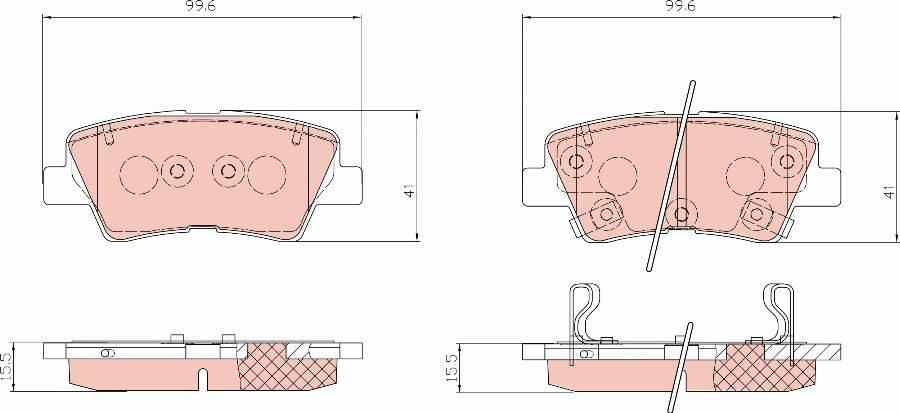 TRW GDB8910AT - Kit de plaquettes de frein, frein à disque cwaw.fr