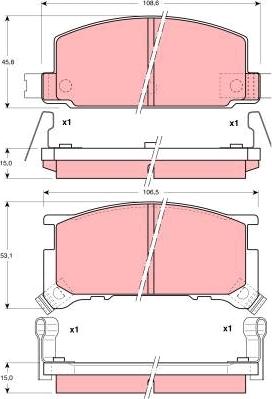 TRW GDB898 - Kit de plaquettes de frein, frein à disque cwaw.fr