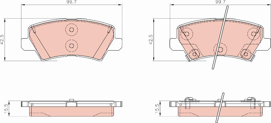 TRW GDB8970AT - Kit de plaquettes de frein, frein à disque cwaw.fr