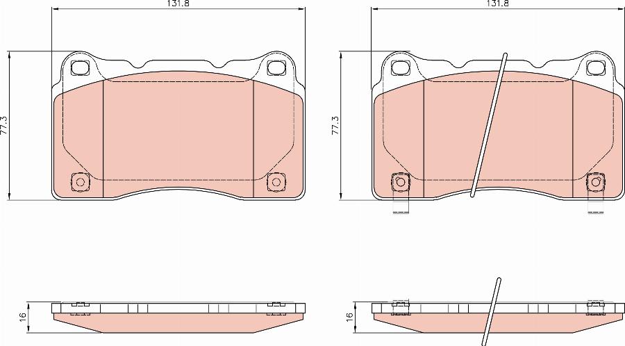 TRW GDB8973 - Kit de plaquettes de frein, frein à disque cwaw.fr