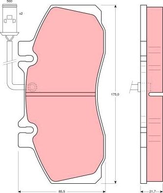 TRW GDB842 - Kit de plaquettes de frein, frein à disque cwaw.fr