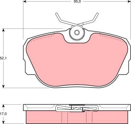 TRW GDB850 - Kit de plaquettes de frein, frein à disque cwaw.fr