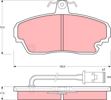 TRW GDB851 - Kit de plaquettes de frein, frein à disque cwaw.fr