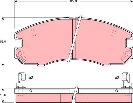 TRW GDB868 - Kit de plaquettes de frein, frein à disque cwaw.fr