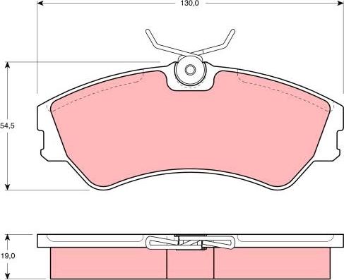 TRW GDB862 - Kit de plaquettes de frein, frein à disque cwaw.fr