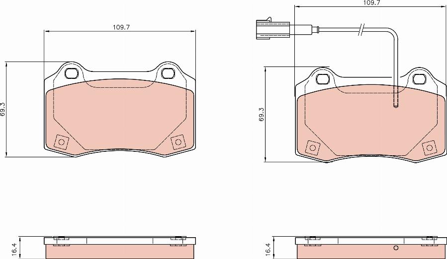 TRW GDB8095 - Kit de plaquettes de frein, frein à disque cwaw.fr