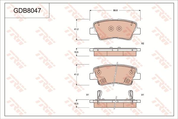 TRW GDB8047AT - Kit de plaquettes de frein, frein à disque cwaw.fr