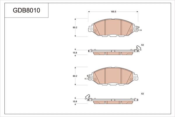 TRW GDB8010DT - Kit de plaquettes de frein, frein à disque cwaw.fr