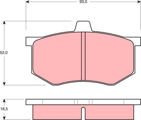 TRW GDB801 - Kit de plaquettes de frein, frein à disque cwaw.fr