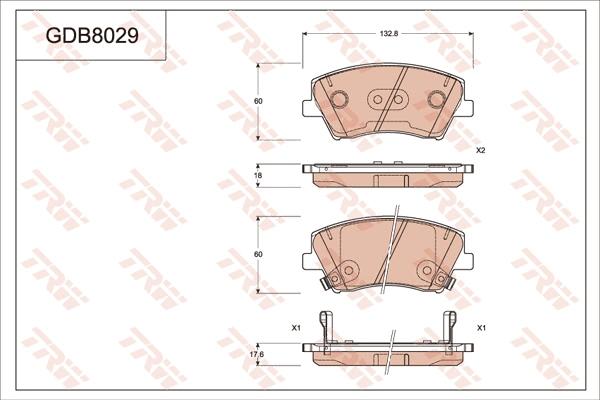 TRW GDB8029AT - Kit de plaquettes de frein, frein à disque cwaw.fr