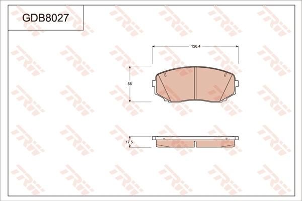 TRW GDB8027DT - Kit de plaquettes de frein, frein à disque cwaw.fr