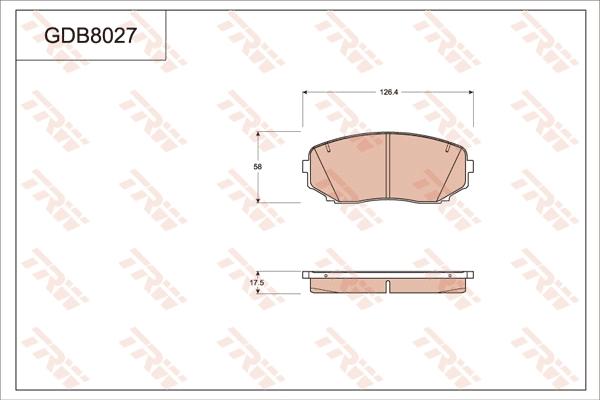 TRW GDB8027 - Kit de plaquettes de frein, frein à disque cwaw.fr