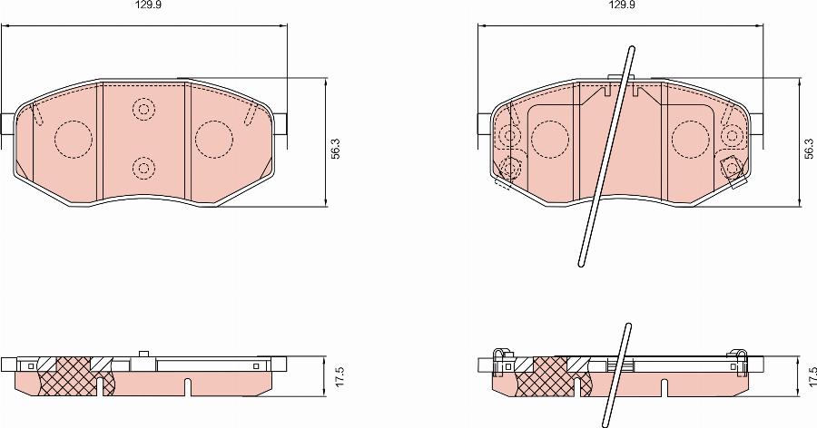 TRW GDB8145 - Kit de plaquettes de frein, frein à disque cwaw.fr