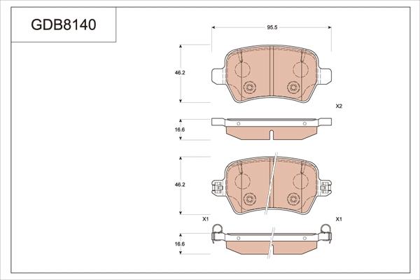 TRW GDB8140 - Kit de plaquettes de frein, frein à disque cwaw.fr