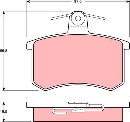 TRW GDB814 - Kit de plaquettes de frein, frein à disque cwaw.fr