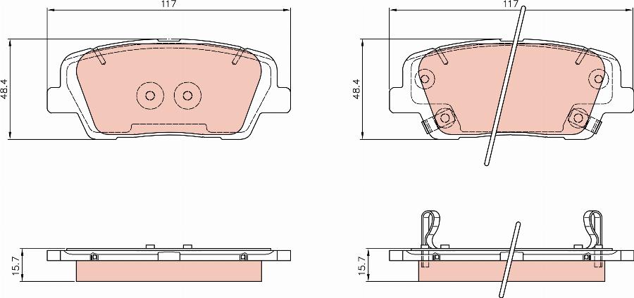 TRW GDB8114 - Kit de plaquettes de frein, frein à disque cwaw.fr