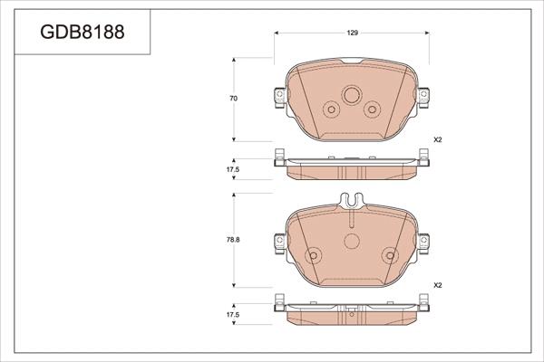 TRW GDB8188 - Kit de plaquettes de frein, frein à disque cwaw.fr