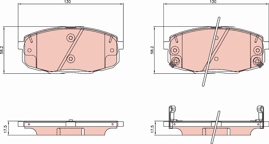 TRW GDB8120 - Kit de plaquettes de frein, frein à disque cwaw.fr