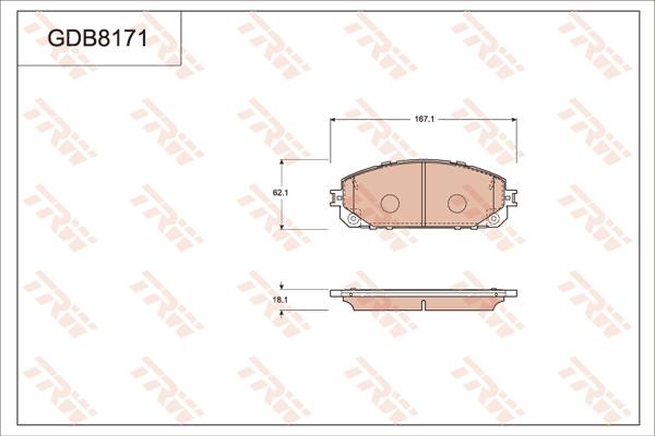 TRW GDB8171 - Kit de plaquettes de frein, frein à disque cwaw.fr