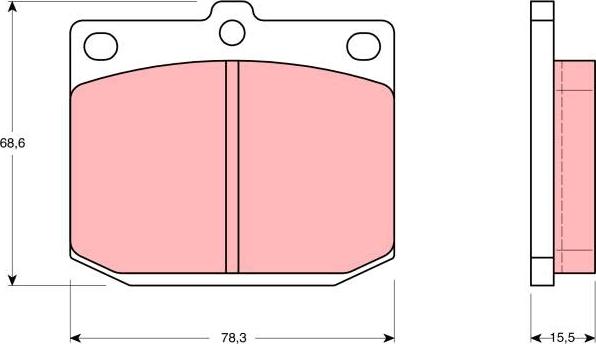 TRW GDB881 - Kit de plaquettes de frein, frein à disque cwaw.fr