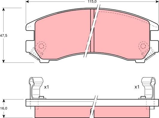 TRW GDB882 - Kit de plaquettes de frein, frein à disque cwaw.fr