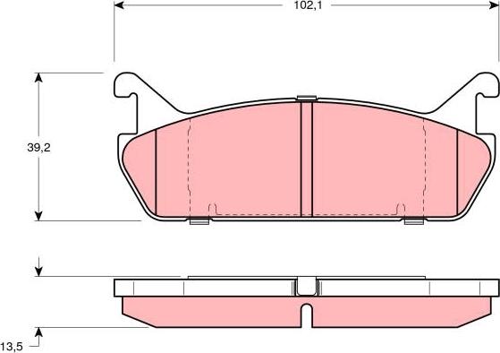 TRW GDB887 - Kit de plaquettes de frein, frein à disque cwaw.fr