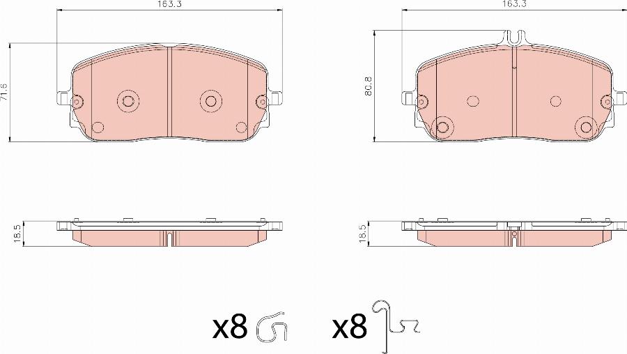 TRW GDB8397 - Kit de plaquettes de frein, frein à disque cwaw.fr