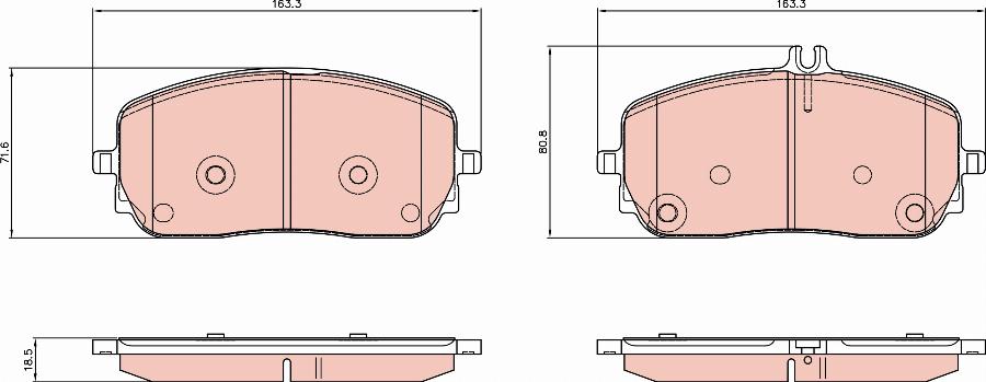 TRW GDB8305 - Kit de plaquettes de frein, frein à disque cwaw.fr