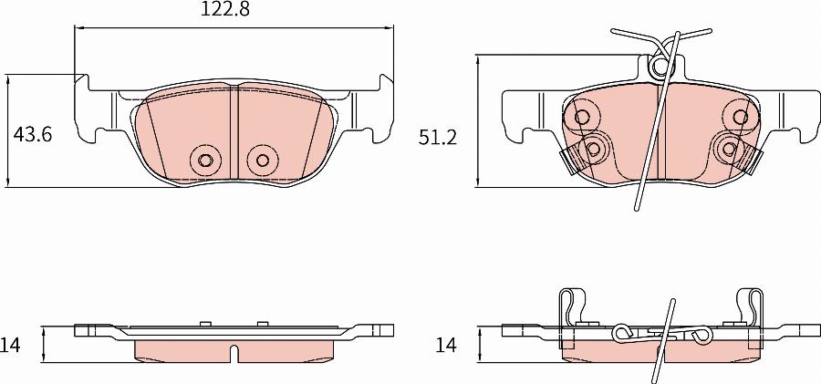 TRW GDB8314AT - Kit de plaquettes de frein, frein à disque cwaw.fr