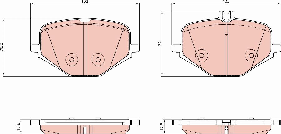 TRW GDB8330 - Kit de plaquettes de frein, frein à disque cwaw.fr