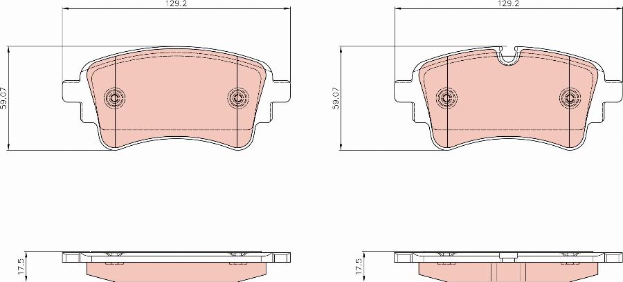 TRW GDB8372 - Kit de plaquettes de frein, frein à disque cwaw.fr