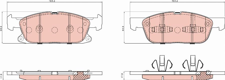 TRW GDB8295DT - Kit de plaquettes de frein, frein à disque cwaw.fr