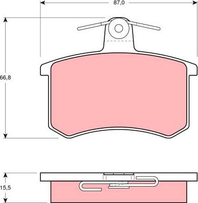 TRW GDB829 - Kit de plaquettes de frein, frein à disque cwaw.fr