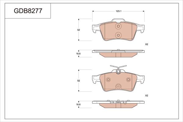 TRW GDB8277 - Kit de plaquettes de frein, frein à disque cwaw.fr