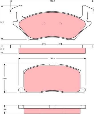 TRW GDB878 - Kit de plaquettes de frein, frein à disque cwaw.fr