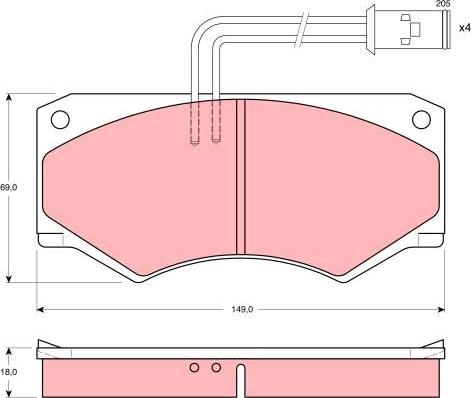 TRW GDB390 - Kit de plaquettes de frein, frein à disque cwaw.fr