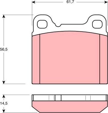 TRW GDB391 - Kit de plaquettes de frein, frein à disque cwaw.fr