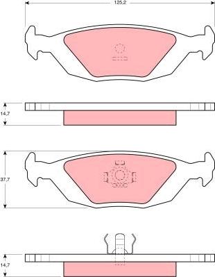 TRW GDB392 - Kit de plaquettes de frein, frein à disque cwaw.fr