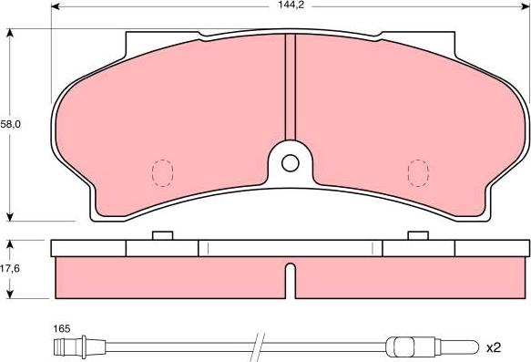 TRW GDB397 - Kit de plaquettes de frein, frein à disque cwaw.fr