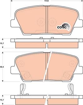 TRW GDB3499 - Kit de plaquettes de frein, frein à disque cwaw.fr