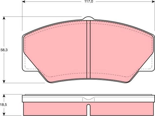 TRW GDB349 - Kit de plaquettes de frein, frein à disque cwaw.fr