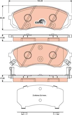 TRW GDB3448DT - Kit de plaquettes de frein, frein à disque cwaw.fr