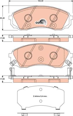 TRW GDB3448 - Kit de plaquettes de frein, frein à disque cwaw.fr