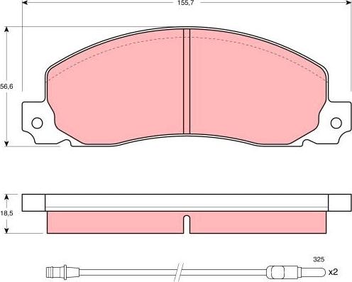 TRW GDB344 - Kit de plaquettes de frein, frein à disque cwaw.fr