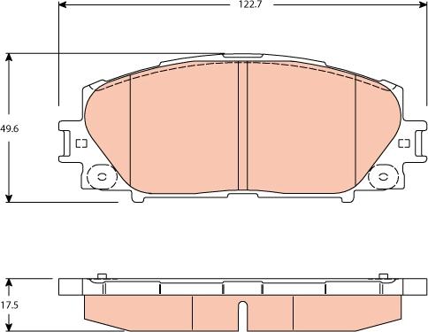 TRW GDB3459AT - Kit de plaquettes de frein, frein à disque cwaw.fr